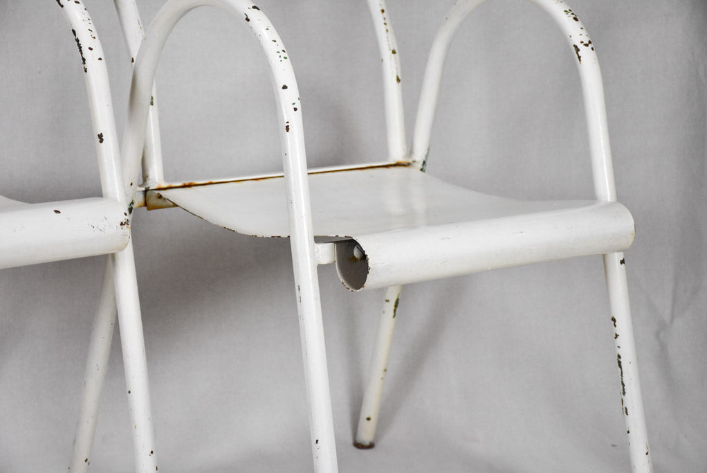 Antique Flexitube Metal Garden Armchairs
