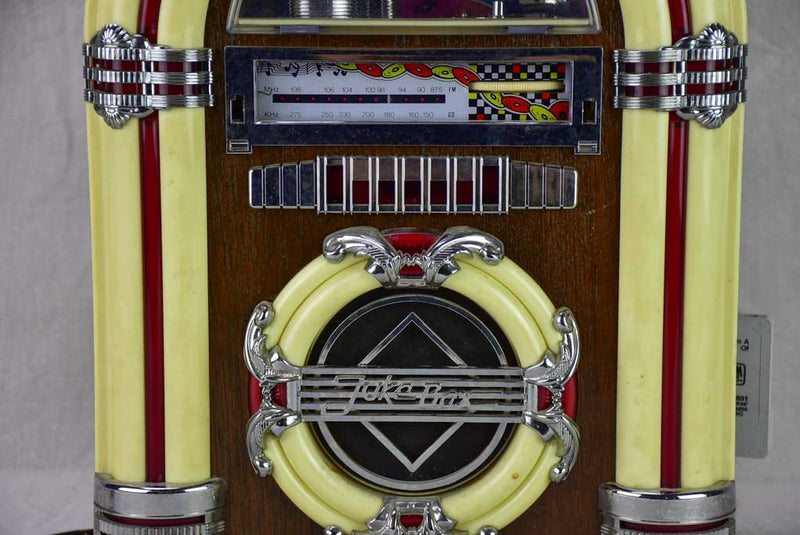 Miniature vintage juke box radio and cassette - functioning 14½"