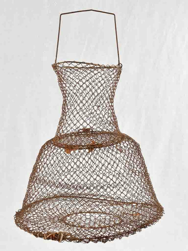 Vintage French Fishing basket - crayfish - 14½"
