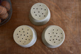 Collection of three French cheese moulds or faisselle