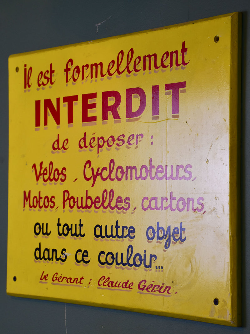 Vintage French sign