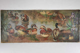 Large late-18th-century painting of bathing ducks - Anonymous 24½" x 59½"