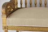 19th century banquette square armchair