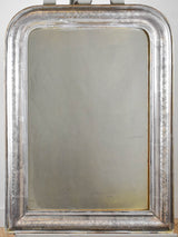 Antique French Louis Philippe mirror with silver -leaf frame 23¼" x 31½"