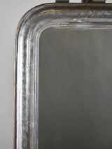 Antique French Louis Philippe mirror with silver -leaf frame 23¼" x 31½"