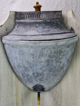 18th Century Directoire gravity water fountain - zinc and brass 29¼"