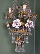 Italian chandelier with roses from the 1950's