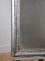 Antique French Louis Philippe mirror with silver -leaf frame 23¼" x 31½"