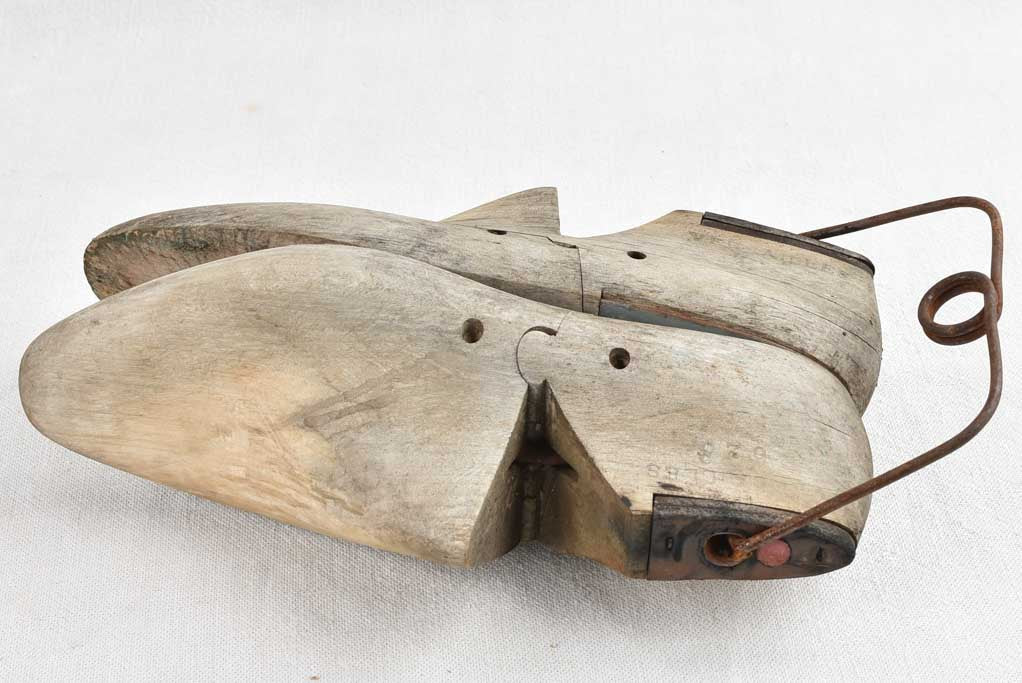 Pair of antique French wooden shoe stays