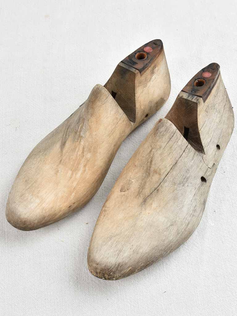 Pair of antique French wooden shoe stays