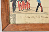 19th century military gouache painting 16¼" x 22"