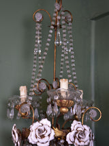 Italian chandelier with roses from the 1950's