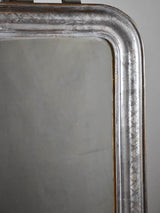 Antique French Louis Philippe mirror with silver -leaf frame 23¼" x 31½"