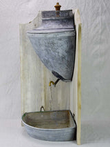 18th Century Directoire gravity water fountain - zinc and brass 29¼"