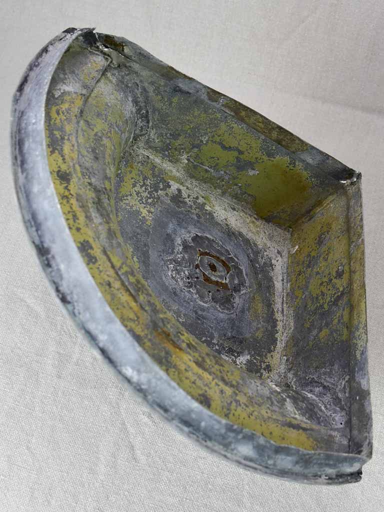 18th Century Directoire gravity water fountain - zinc and brass 29¼"