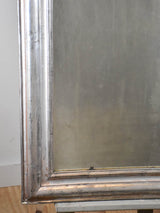 Large antique French Louis Philippe mirror - silver frame 28" x 40½"