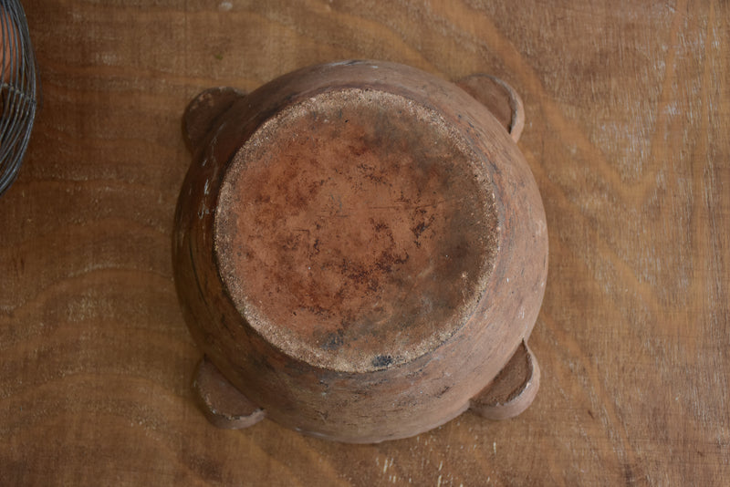 Vintage French mortar and pestle - terracotta