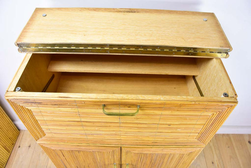 Vintage bar - bamboo, rattan, brass