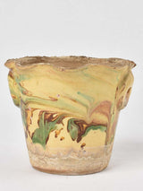 Exquisite 19th century French Jaspé flower pot / vase 5"