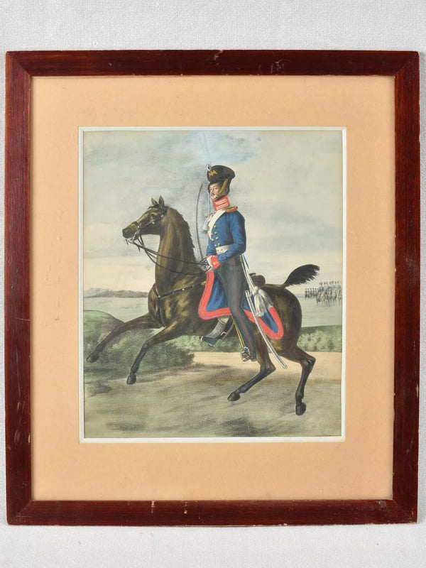 Antique nineteenth-century Russian lithograph artwork