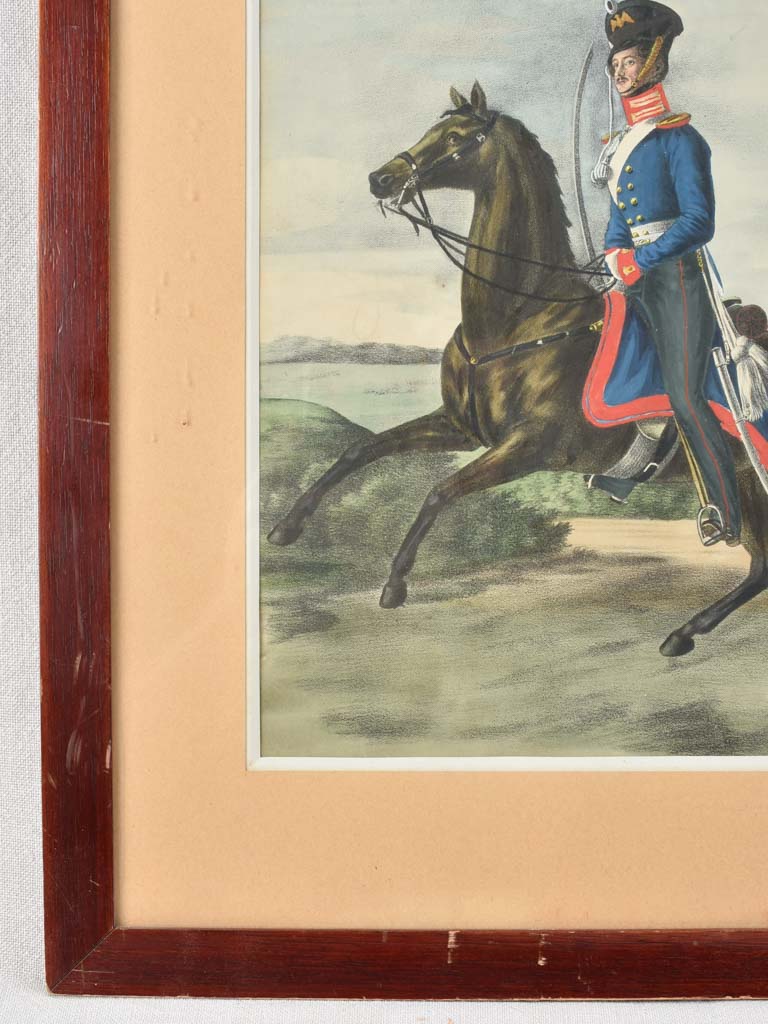 Private collection watercolour horseman lithograph