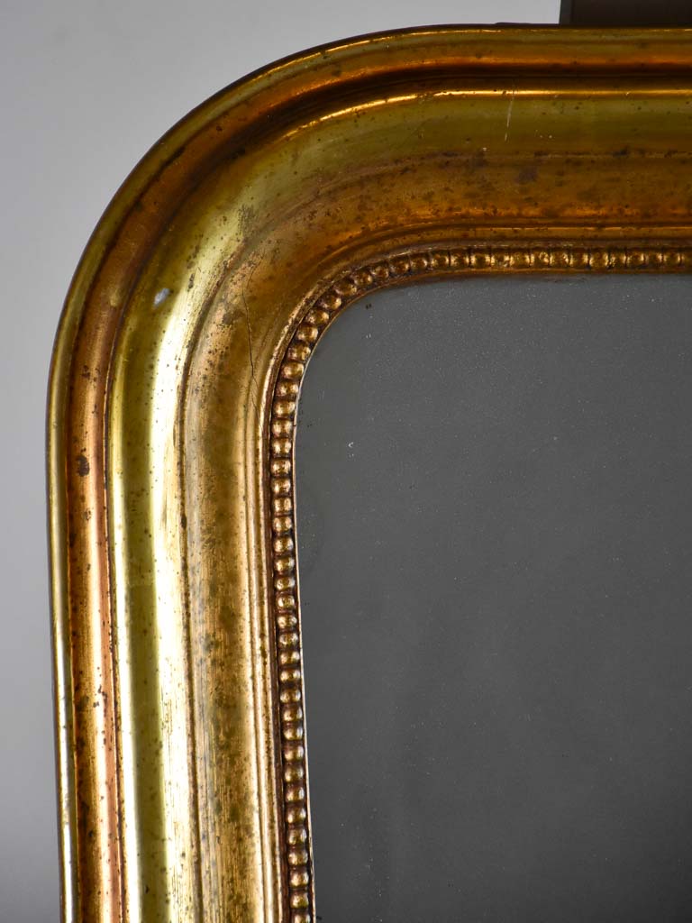 Antique French Louis Philippe mirror with gilt frame and mercury glass 25¼" x 35"