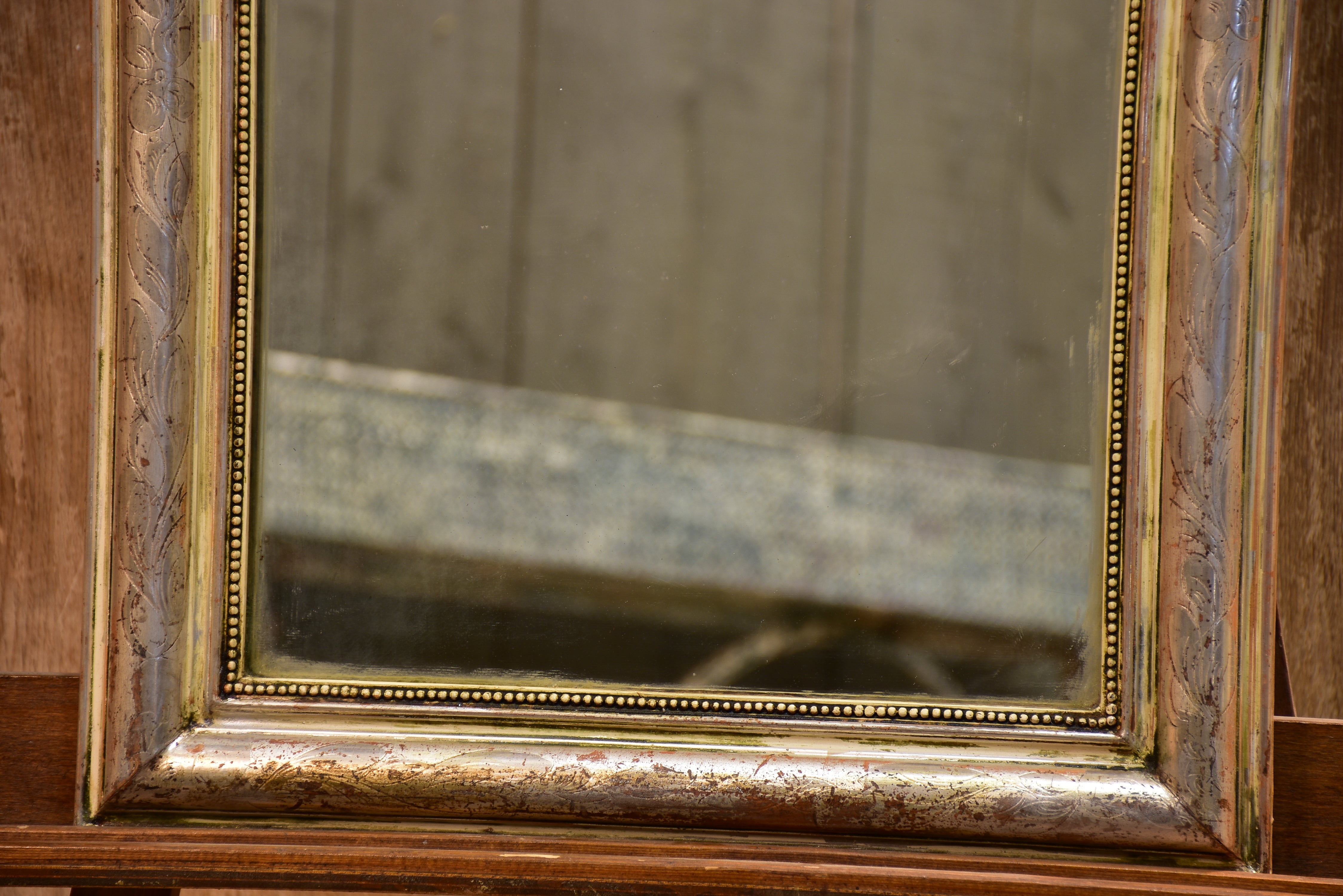 Small Louis Philippe mirror with silver frame