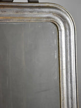 Antique French Louis Philippe mirror with silver frame 26" x 35"