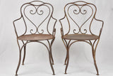 Pair of 19th century garden armchairs