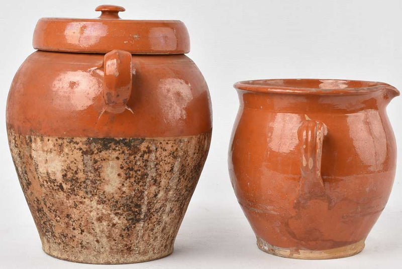 Large Glazed Earthenware Southern French Pots