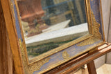 Early 19th century French restoration mirror with blue patina