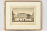 19th century engraving - Paris stock exchange building 13½" x 16¼"