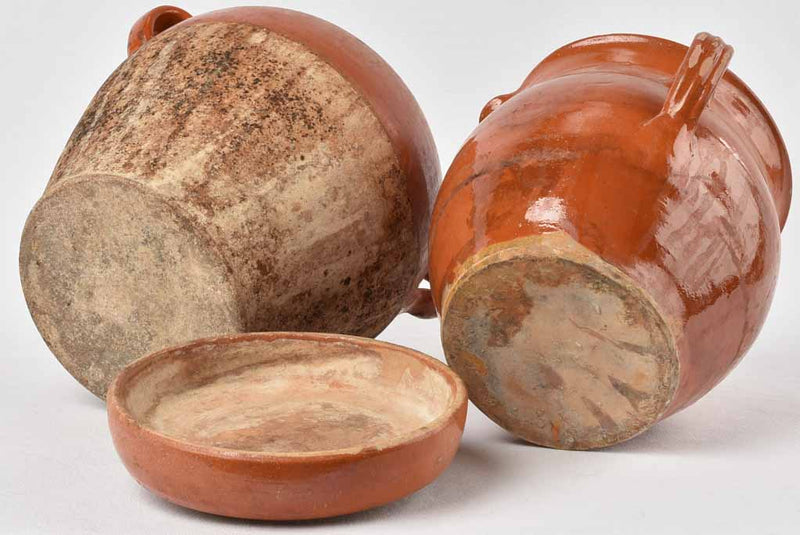 Rustic 19th Century Drome Ceramic Pots