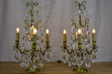 Pair of late 19th Century chandelier table lamps or Girandoles - three lights