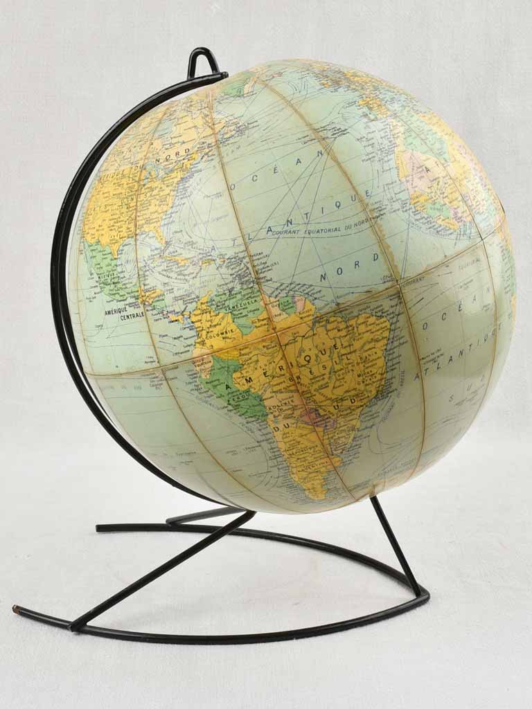 Vintage French world globe - 16¼"