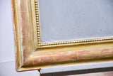 Antique French Louis Philippe mirror with gilt frame and running pearl 28¾" x  39¾"