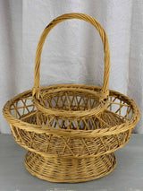 Large vintage French aperitif basket