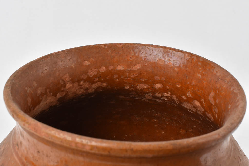 2 large brown confit pots - 19th century 10¾"