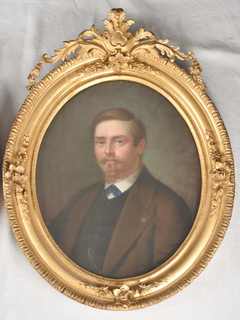 Victorian-period Pastel Portraits Sculptural Frameworks