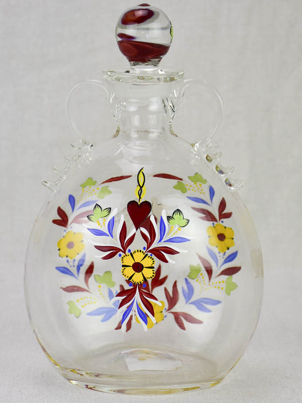 Vintage 1920s Oval Glass Decanter