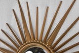1950s Chaty Vallauris gold sunburst mirror - 19¼"