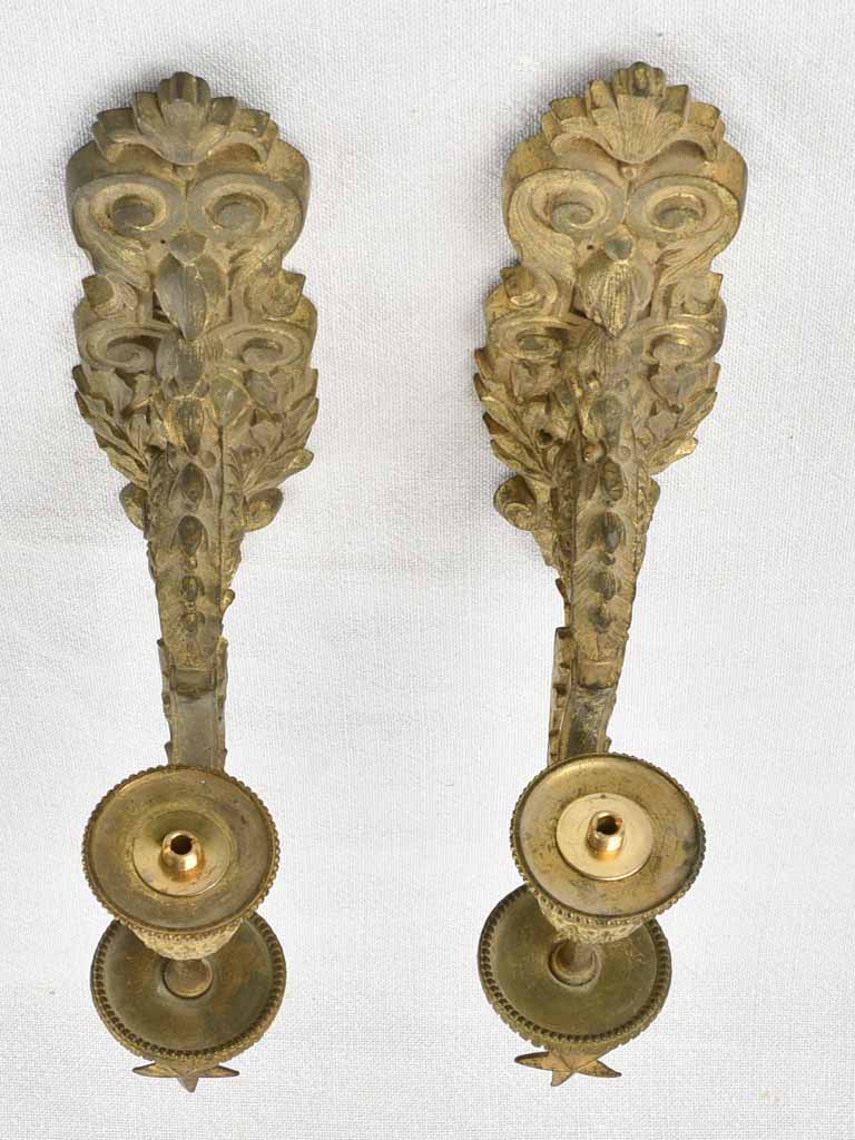 Aged Louis XVI Style Wall Sconces