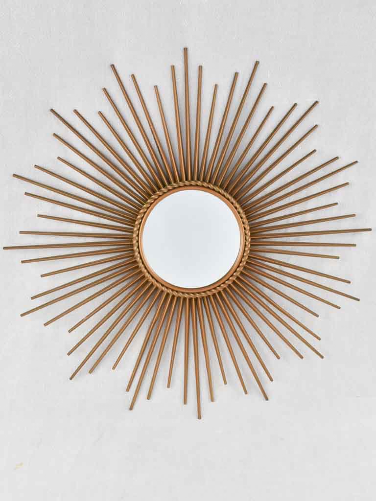 Large gold 1950s Chaty Vallauris mirror - 27½"