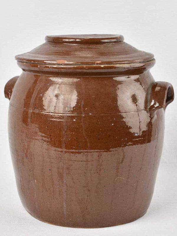 Antique terracotta nineteenth-century crock pot
