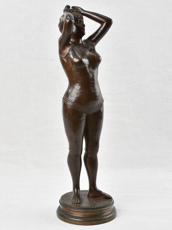 Art Deco bronze statue of a lady 24"