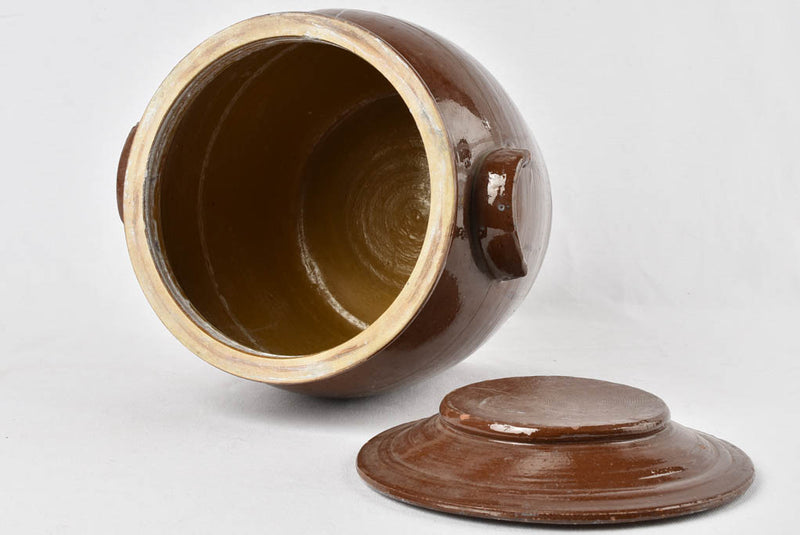 Charming old-world lidded terracotta pot