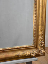 Antique French mirror with floral frame 28" x 41¼"