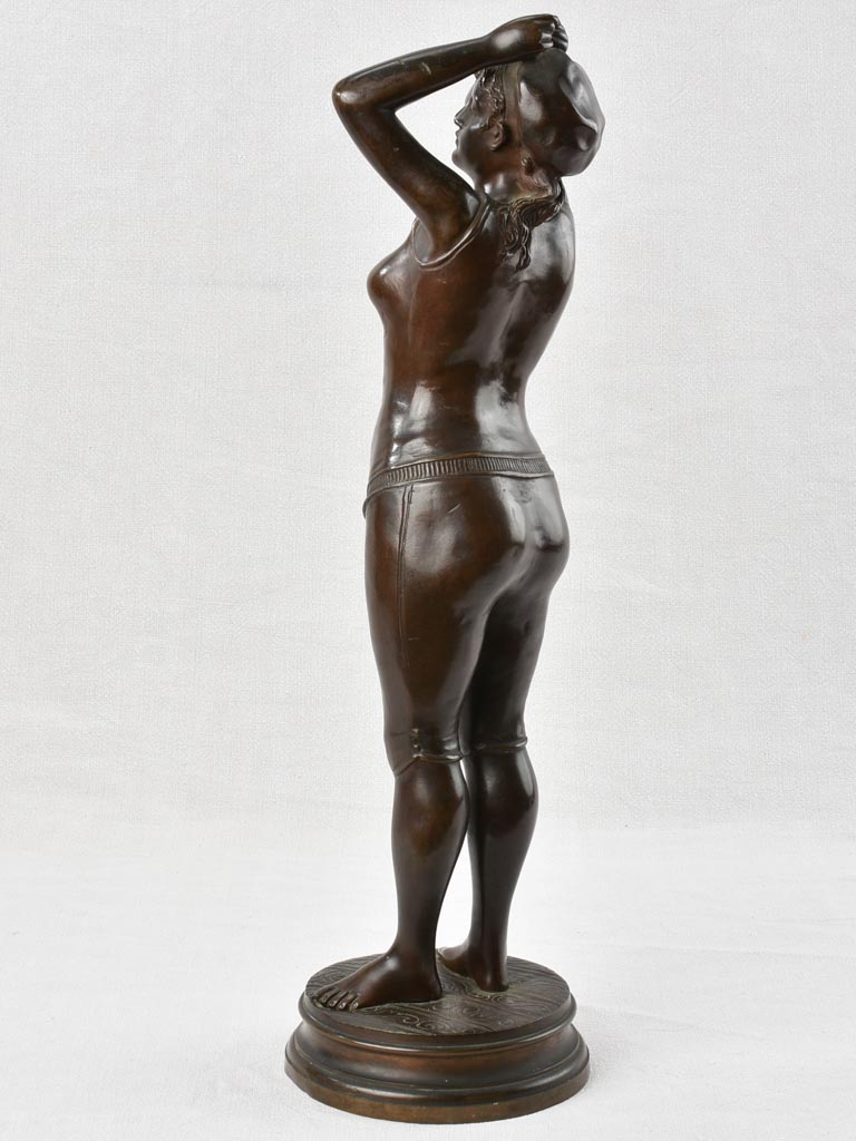 Classic bronze lady figure by Gibert