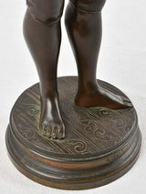 Antique figurative lady bronze sculpture