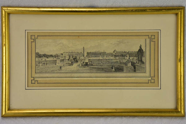 Early 19th Century engraving of Paris - Place de la Concorde 19" x 11¾"